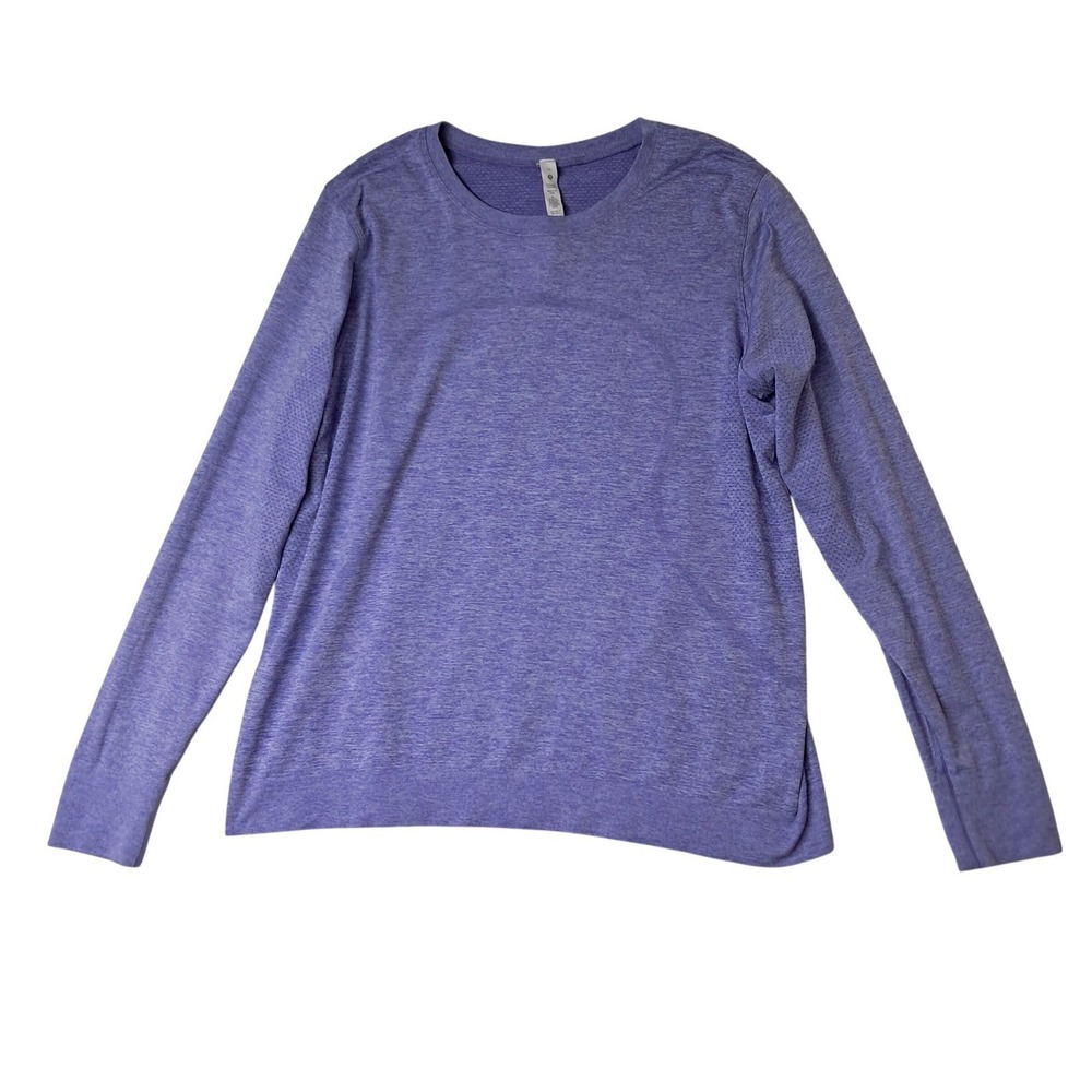 Lululemon Long Sleeve Women 14 Purple Swiftly Tech Crewneck Activewear